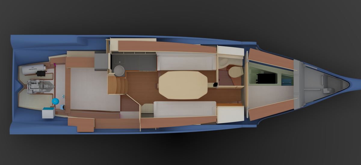 power trimaran hull design